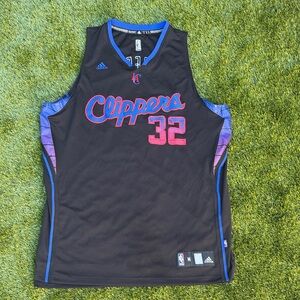 Blake Griffin Adidas Los Angeles Clippers Black Blue Red Jersey Size M